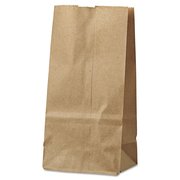 General Paper Bags, 30 lbs Cap., #2, 4.31"w x 2.44"d x 7.88"h, Kraft, PK500 18402